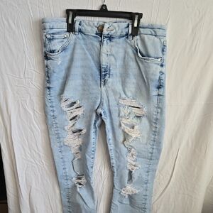 Distressed Light Blue Women's Jeans